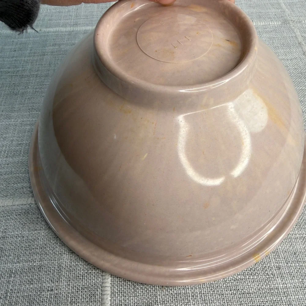 Texas Ware? Pink Confetti Melamine Bowl Mixing Bowl 8